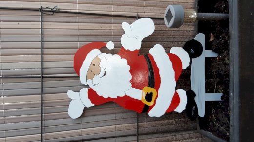 Nikolaus Gartenfigur aus Aluminium Weihnachtsdeko
