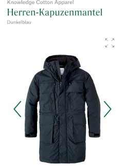 Knowledge Cotton Apparel Herren-Kapuzenmantel dunkel blau - Gratisinserat.ch