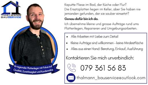 🧱 Plattenleger mit Herz – auch für kleine Aufträge