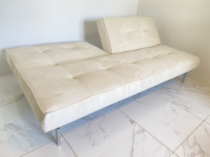 Bettsofa (klappbar) Alcantara Leder