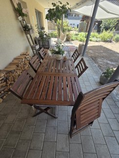 Gartentisch inkl. 6 Stühle - Gratisinserat.ch