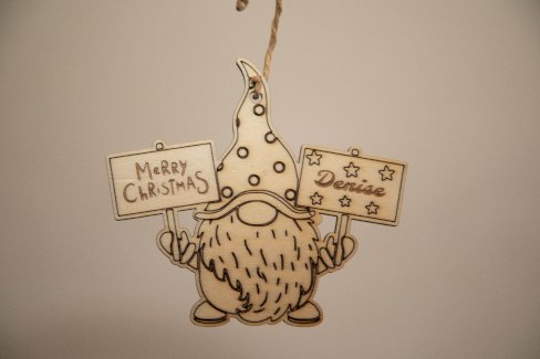 Edler Holz-Weihnachtsanhänger 