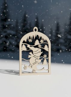 HOLZ-FENSTERBILD SKIFAHRENDER SCHNEEMANN - Gratisinserat.ch