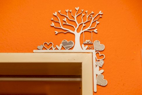 ROMANTISCHE TÜRRAHMEN-ECKDEKORATION BAUM DER LIEBE