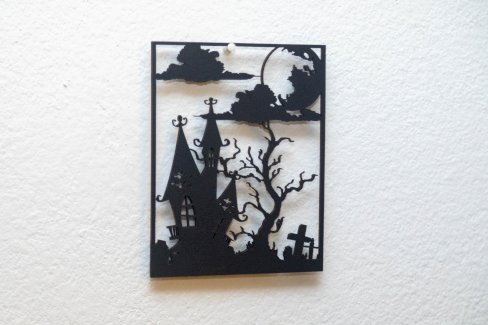 HALLOWEEN SILHOUETTE WANDDEKO - SPUKHAUS