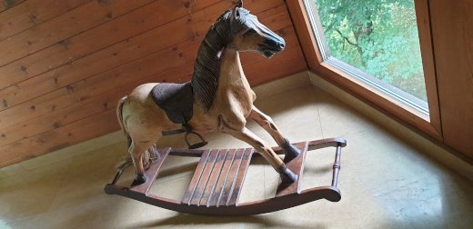 Schaukelpferd aus Holz, 19. Jh