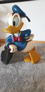 Rare Disney Donald Duck with Suitcase Large statue Big Fig