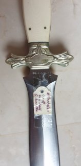Magnum Jagdmesser auf Dolchbasis - Silber-par 440 Stahl 