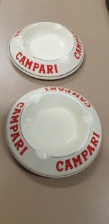 Original Campari Porzelan Aschenbecher - 60er Jahre