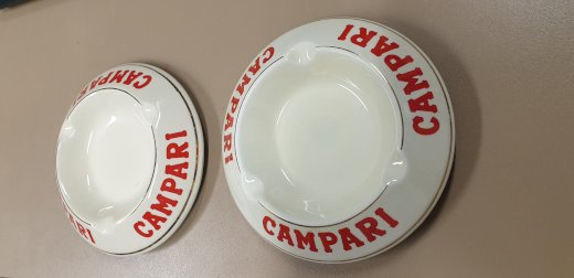 Original Campari Porzelan Aschenbecher - 60er Jahre