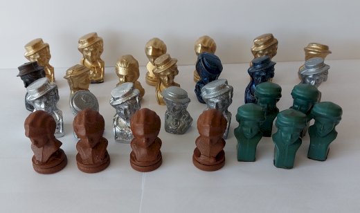 Köpfe aus Fensterladen Halter aus Metall