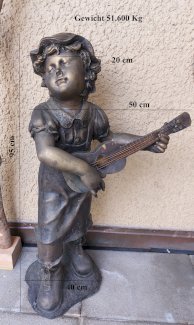Bronzefigur Mädchen mit Gitarre - Gratisinserat.ch