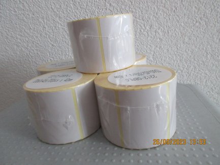 Thermodirekt-Etiketten-Rollen permanent haftend 