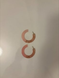 Ohrringe Creolen gross rosarot