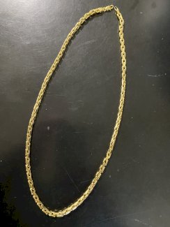 Goldene Gliederkette Halskette 18K 750 Stempel gold plated Länge 60 cm breite 5mm ca. 50 gr. - Gratisinserat.ch