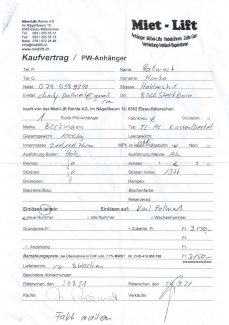 PW-Anhänger - Gratisinserat.ch