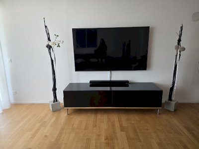 Bambusstäbe mit Betonsockel 