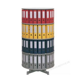 Ordnersäule mit 4 Etagen, Ø 81cm