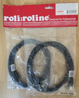 2 neue ROLINE USB 2.0 Kabel Typ AM-AF, schwarz, 3m