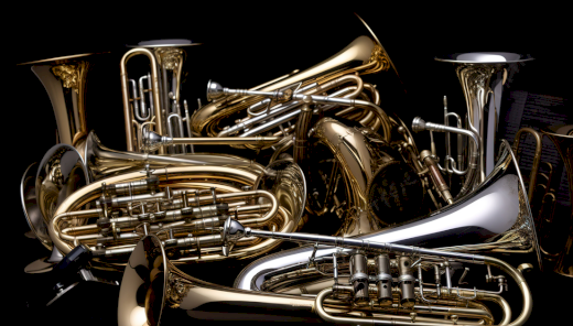 Euphoium, Sousaphon, Posaune, Tenorhorn, Tuba