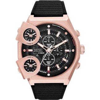  Diesel Armbanduhr Sideshow &quot;Schwarz-Roségold&quot; (FABRIKNEU)