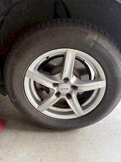 4x Continental Winterräder 215/65 R16 auf Alutec Felgen