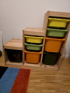 Ikea Aufbewahrungsregal mit Boxen