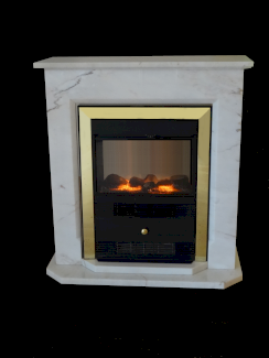 Elektrokamin mit echter, schöner Marmor-Einfassung - Gratisinserat.ch