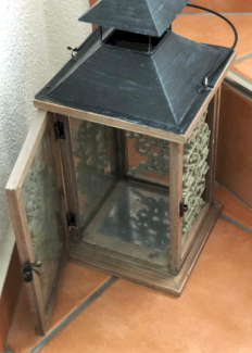 Deko Laterne Holz Vintage Holzlaterne Braun