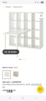 Kallax Schreibtischkombi - Gratisinserat.ch