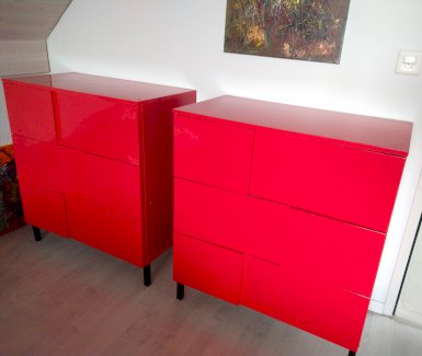 2x Kommode in rot - Gratisinserat.ch