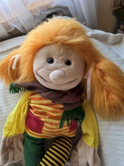 Puppe Living Puppet Handpuppe Pippi langstrump das Mass von der höhe her 70 cm Handpuppe Neuwertigf