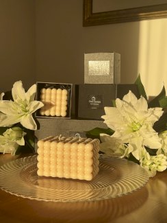 Handgemachte Design Bubble-Kerzen aus 100% Rapswachs mit 100% reinen ätherischen Ölen - Gratisinserat.ch