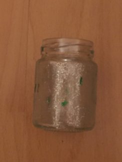 Glasvase glitzerfarbe silbergrün - Gratisinserat.ch