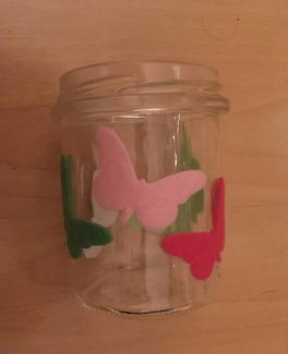 Konfitürenglas mit Schmetterlinge - Gratisinserat.ch