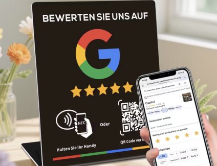 Google Rezensionen Aufsteller – NFC & QR Code – Inkl. Programmierung - Gratisinserat.ch