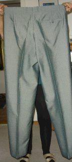 Thai-Seiden-Herrenanzug, grau Gr. 52, Nadelstreifen