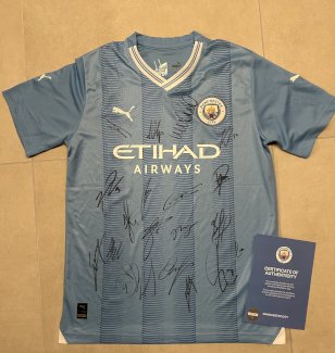 Manchester City Trikot signiert mit Zertifikat COA - Gratisinserat.ch