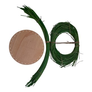 Peddigrohr Korbflechtset grün 18cm Durchmesser - Gratisinserat.ch
