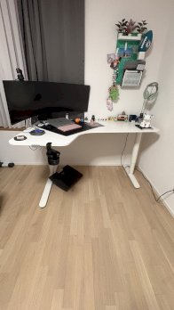 Ikea BEKANT Eckschreibtisch links 160x110 cm weiss, höhenverstellbar