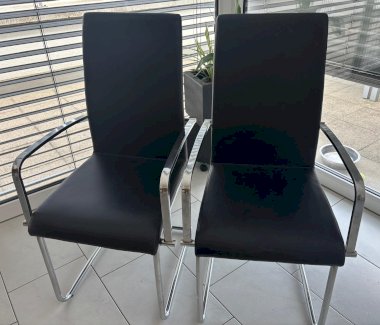  eleganten Freischwinger-Stühle im zeitlosen Design.