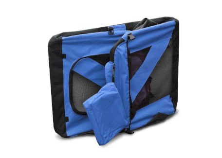 neuwertige, faltbare Hunde-Transportbox in der Größe XL/ Blau.