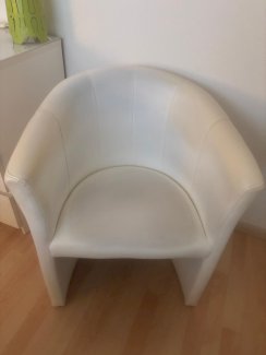 Zu verschenken: 2 Clubsessel in Weiß (Lederlook) - Gratisinserat.ch