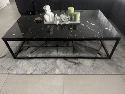 Livique Salontisch Nissa, echter Marmor schwarz