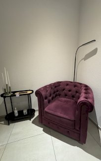 Chesterfield-Sessel Samt Pflaume - Gratisinserat.ch