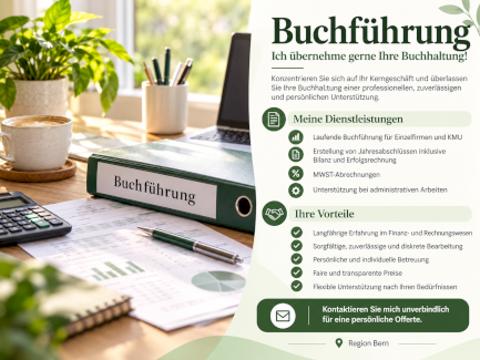 Buchführung – Professionell, zuverlässig und unkompliziert! - Gratisinserat.ch