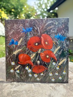 Mohn Blumen handgemalt. neue Gemaelde. - Gratisinserat.ch