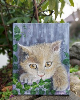 Katze Busi gemalt von mir, neues Oelbild - Gratisinserat.ch