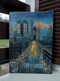 Nacht Licht Stadt von Kunstlerin direkt - Gratisinserat.ch