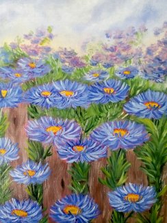 Garten Blumen von Kunstlerin direkt. Neues Oelbild - Gratisinserat.ch